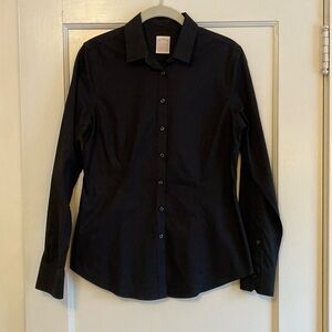 Brooks Brother Fitted Non-Iron Black Button Down Shirt sz 4